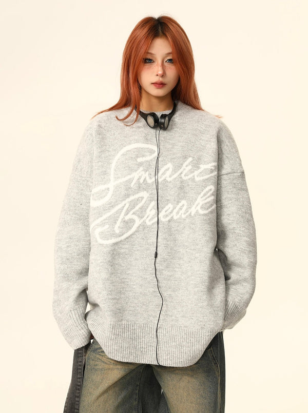 American loose knitwear sweater