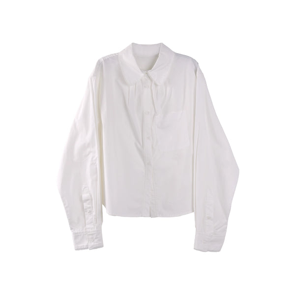 Blue Striped Doll Collar Shirt