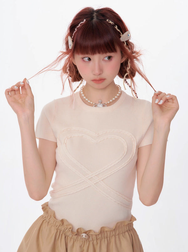 American Retro Slim Tight Shoulder Top