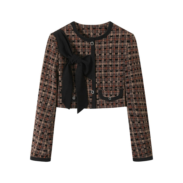 Caramel Cocoa Bow Check Set-Up