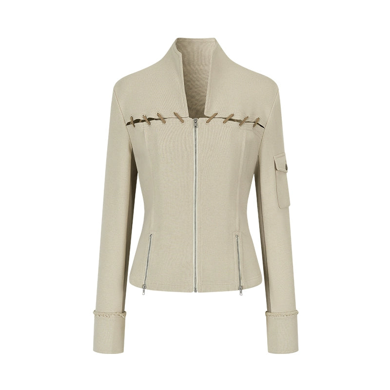 Two-Tone Velvet Suede Sweatshirt