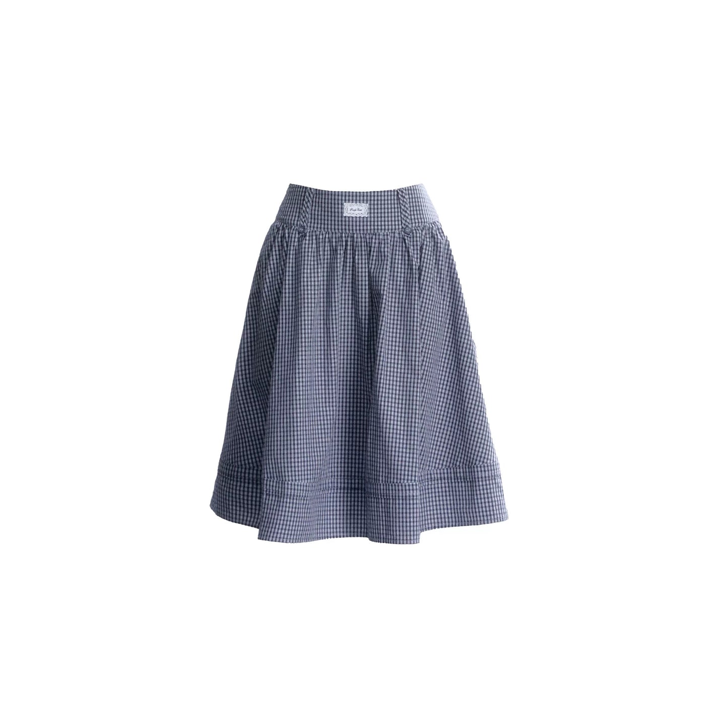 Lace-Up Top and Plaid Skirt Set-Up