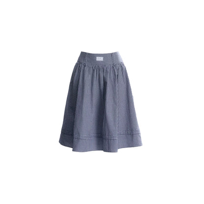 Lace-Up Top and Plaid Skirt Set-Up