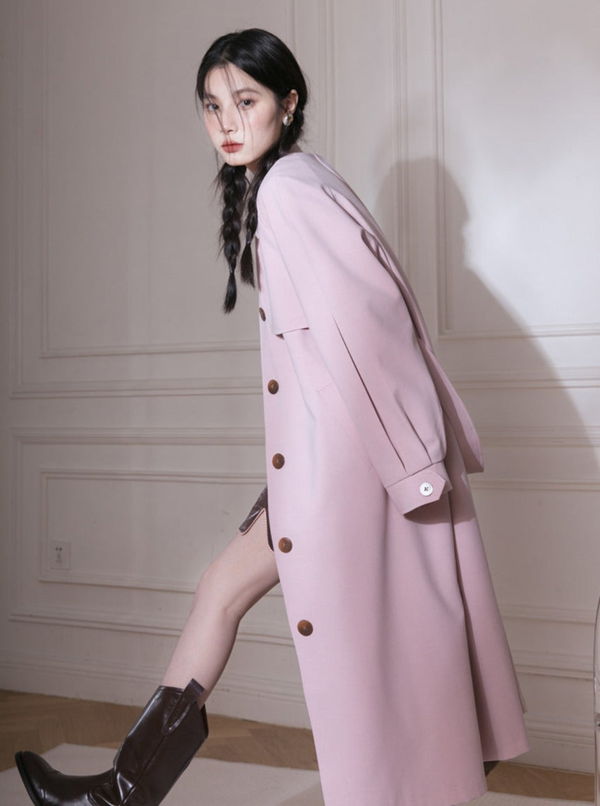 classic wool fabric trench coat