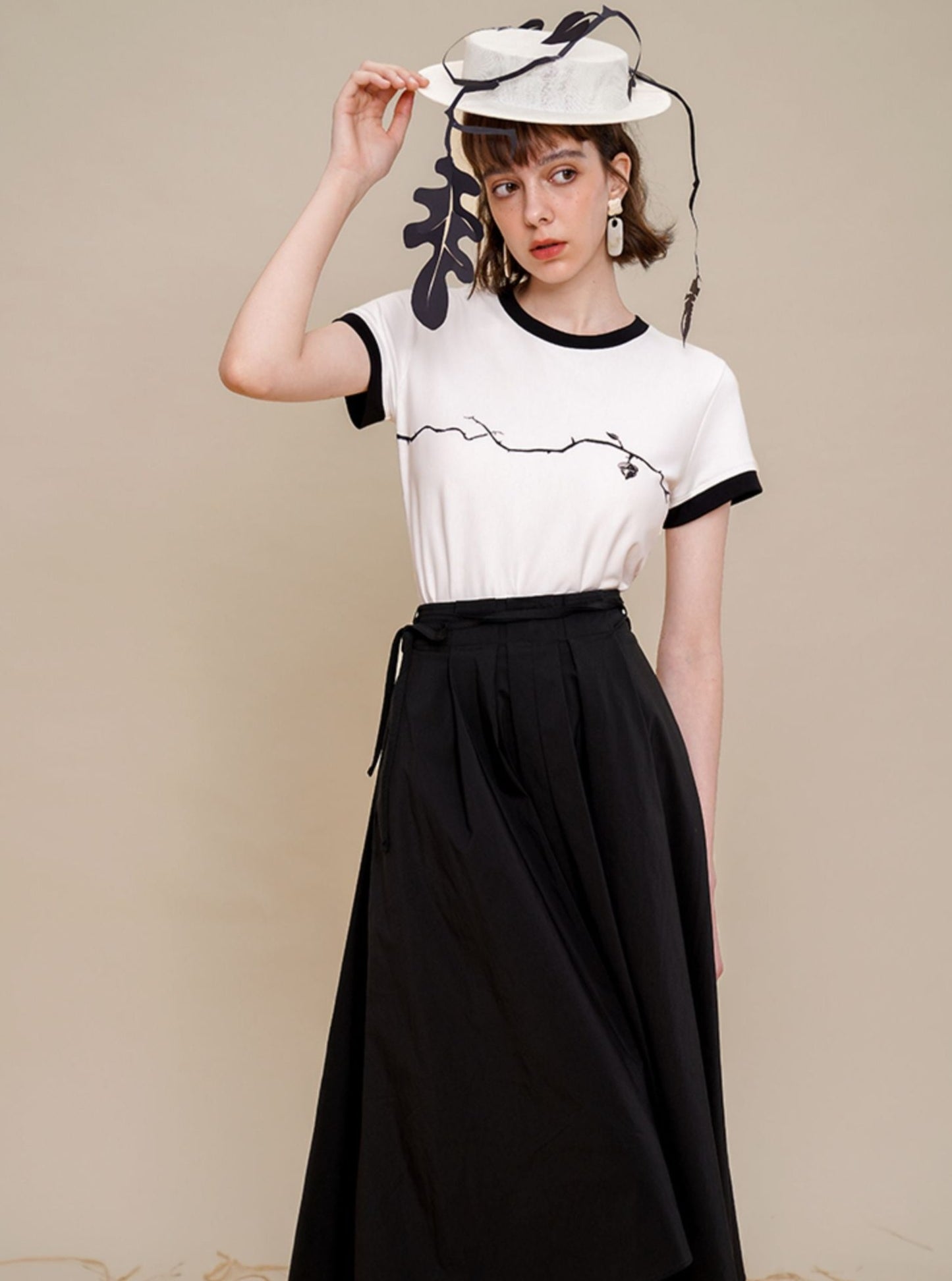 Short Sleeve CAMOOONI Branch Top