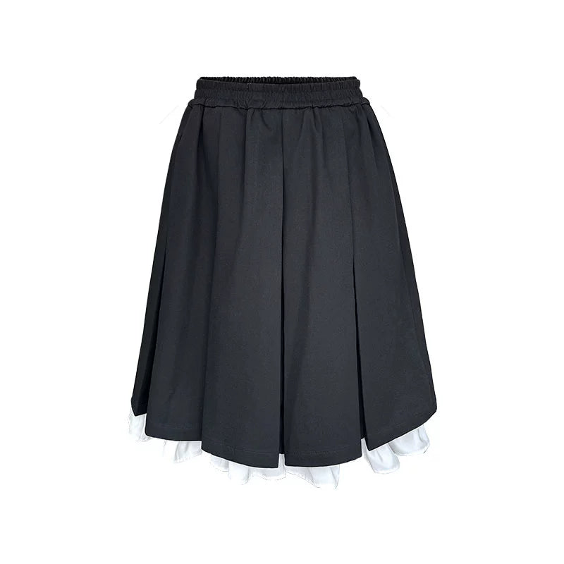 Elastic Pleated Skirt Suit Set-Up