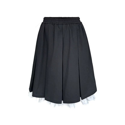 Elastic Pleated Skirt Suit Set-Up