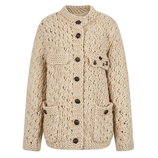 wool knitted cardigan jacket