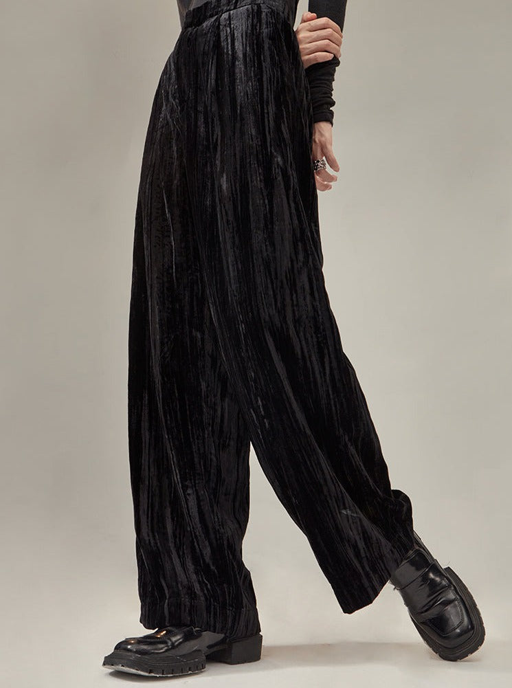 Velvet pre-fall wide-leg pants