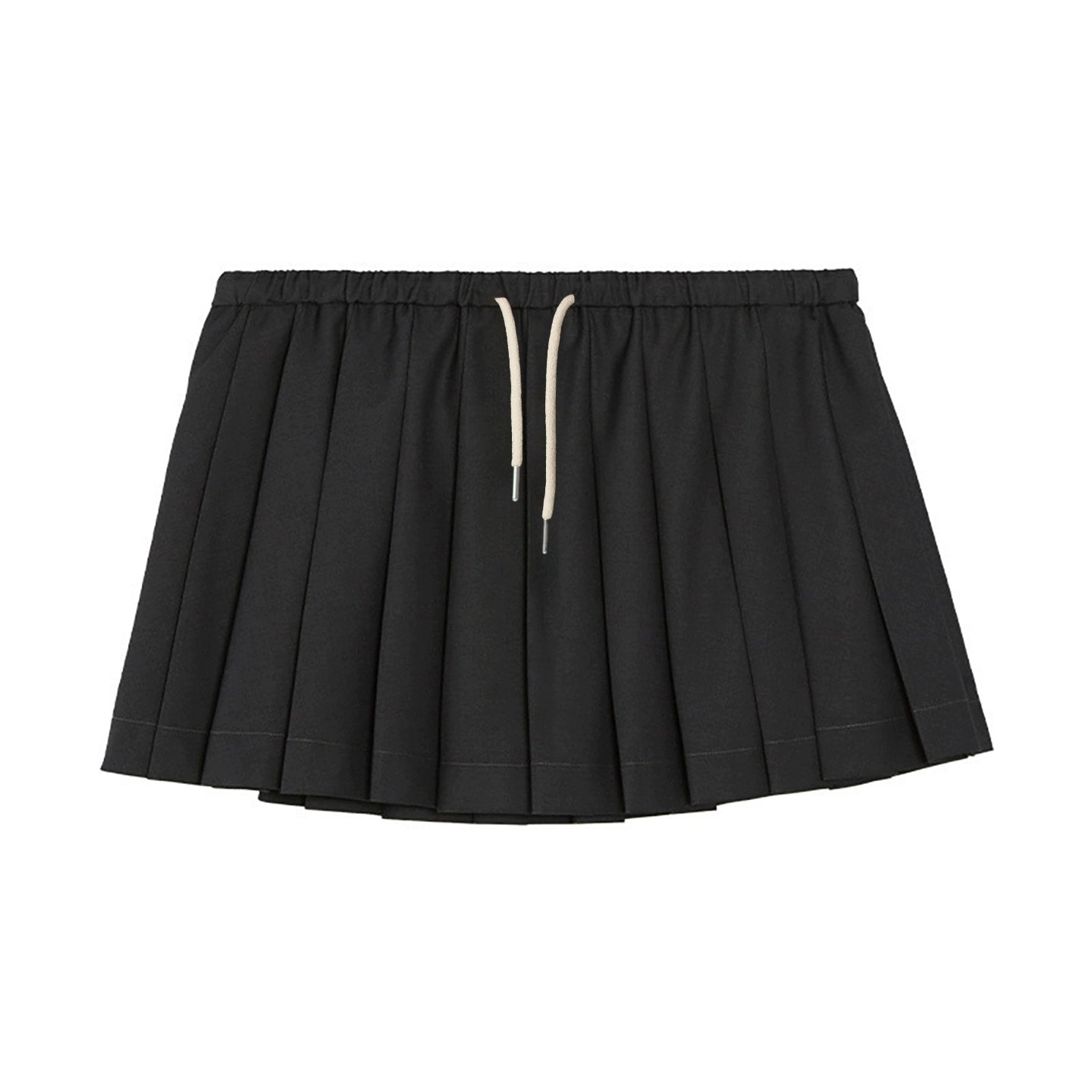 Drawstring Pleated Skirt