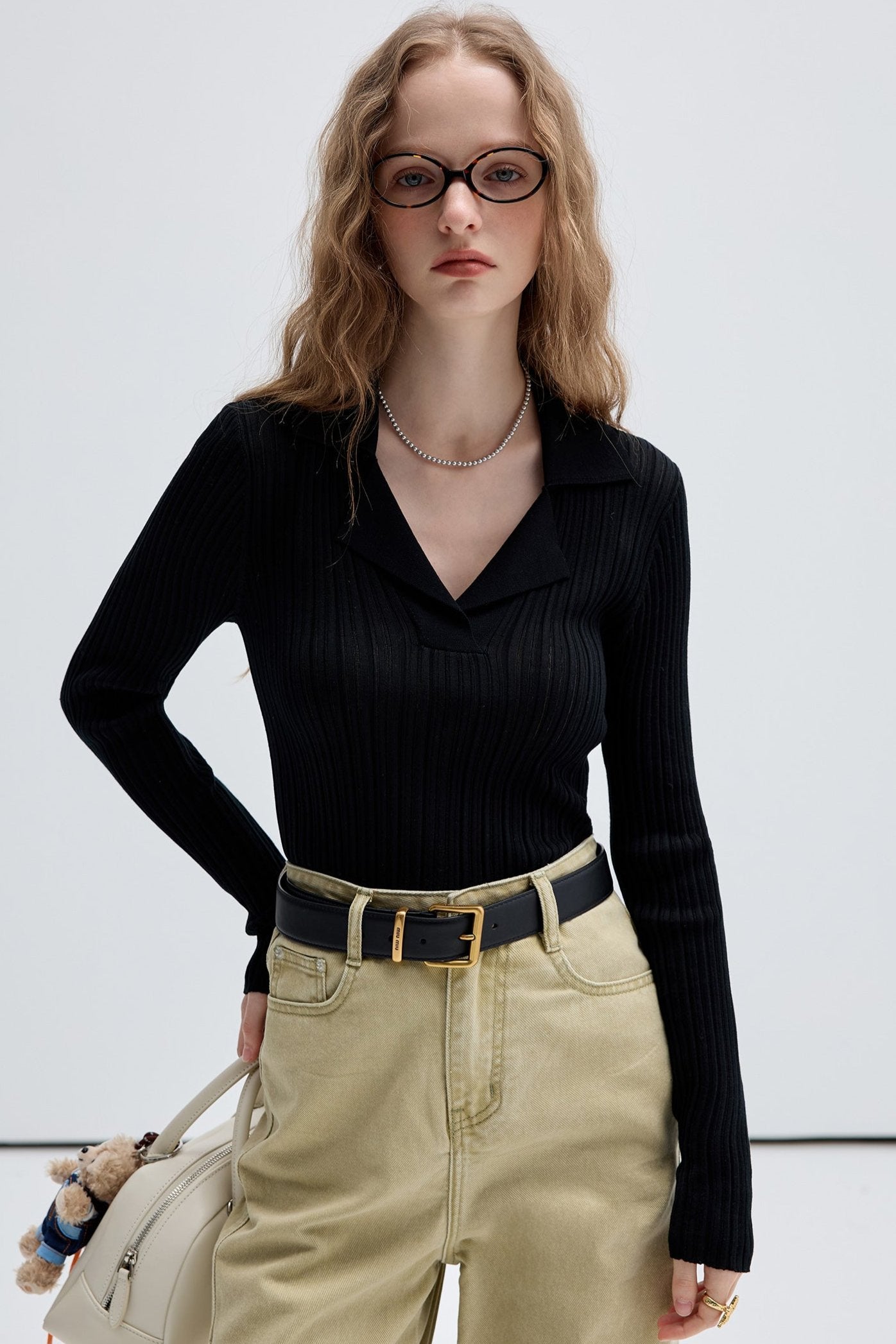 Long Sleeve Polo Neck Knitwear