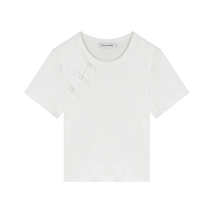 Diagonal Placket T-Shirt