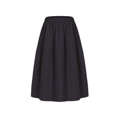 Versatile Airy Silhouette Elastic Waist Skirt