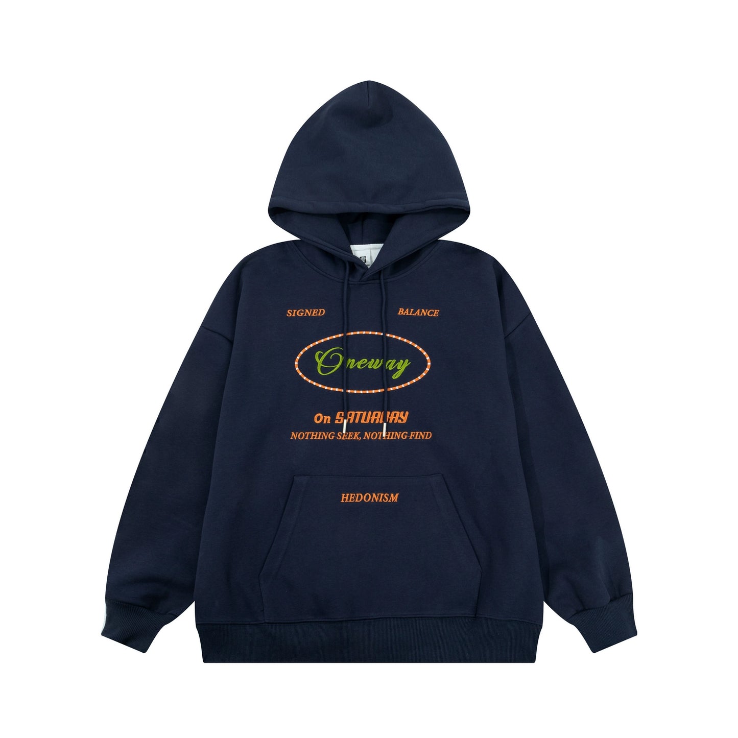 Loose Fit Embroidered Hoodie Sweatshirt