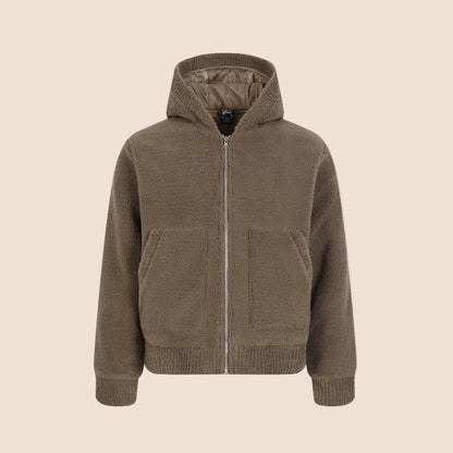 Imitation Lamb Wool Hooded Jacket