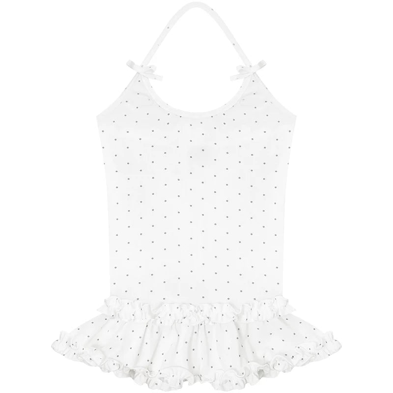 Mint Candy Lace Polka Dot Top