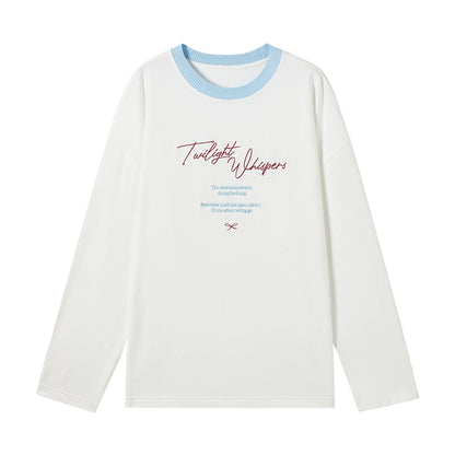 Color-Blocked Letter Print Top