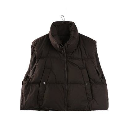 Coffee-Colored Down Vest