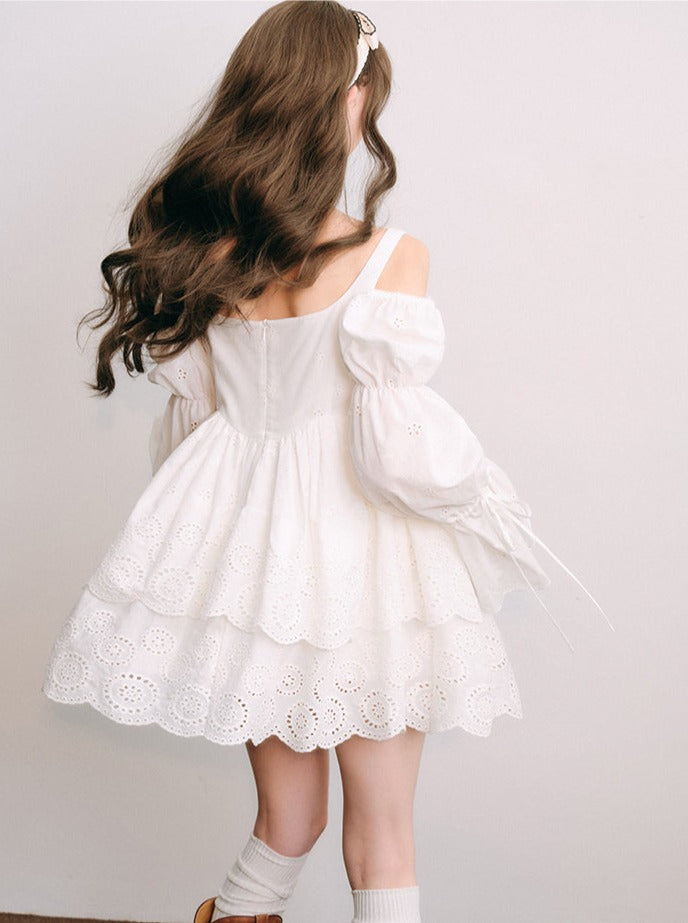 White Long Sleeve Dress