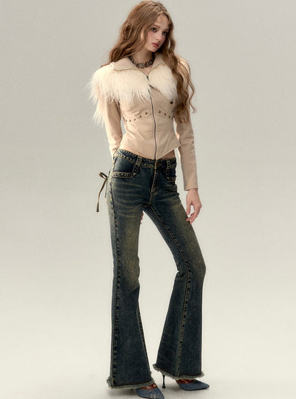 Slim Fit Flared Denim Pants