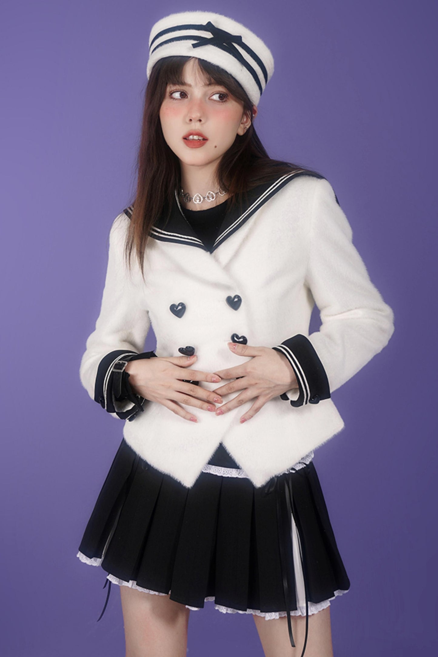 Sweet Milk Platinum Sailor Collar Top