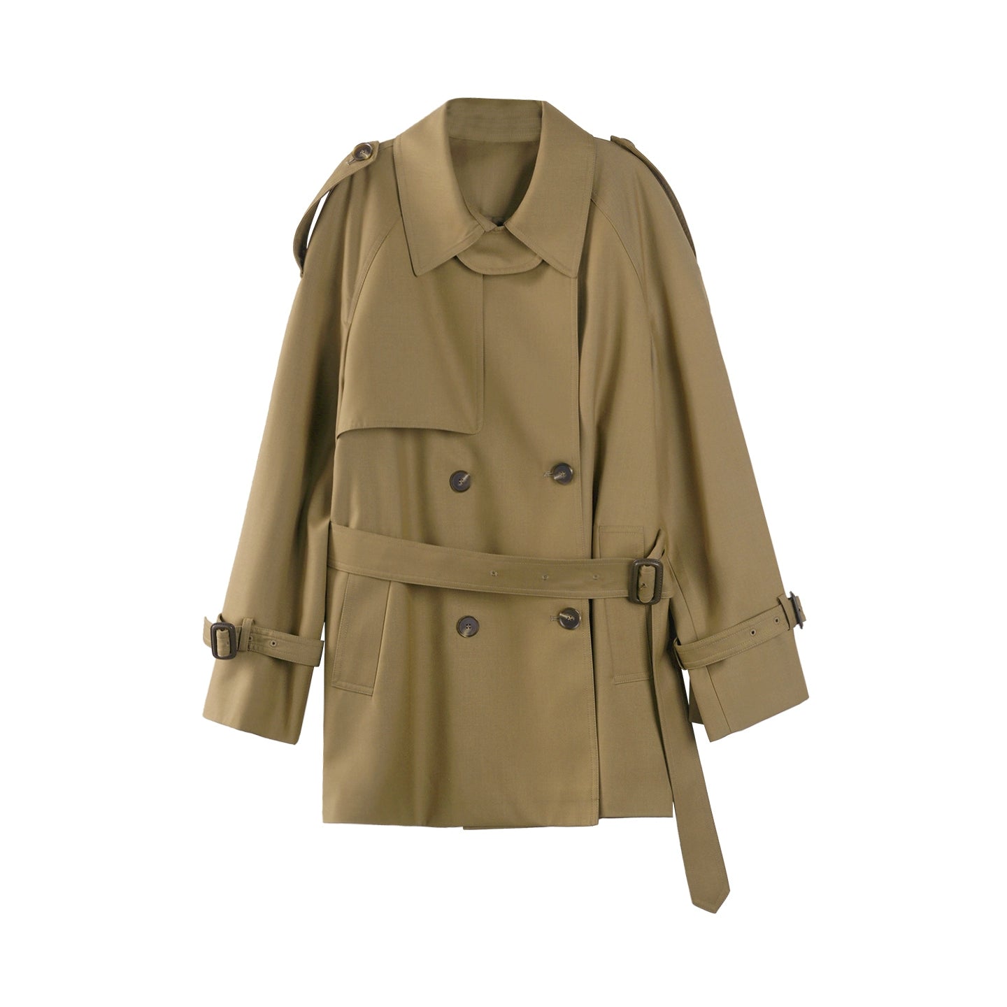 Petite Lace-up Trench Coat