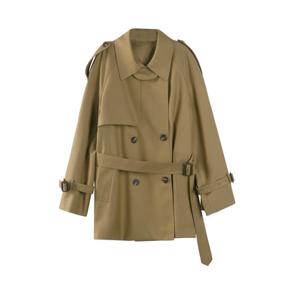 Petite Lace-up Trench Coat