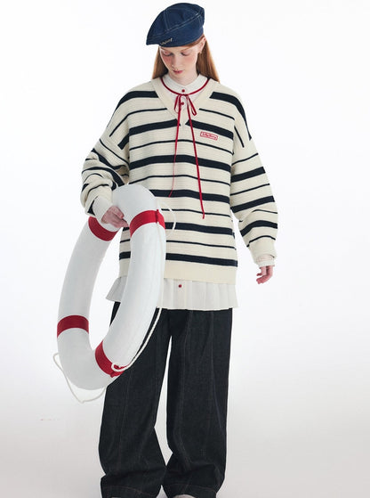 Autumn Notes Striped Knit Sweater