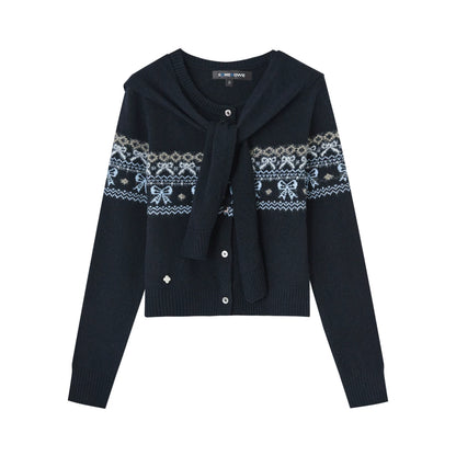 Fair Isle Bowknot Sweater