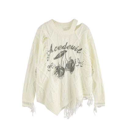 American Retro Irregular Knit Top