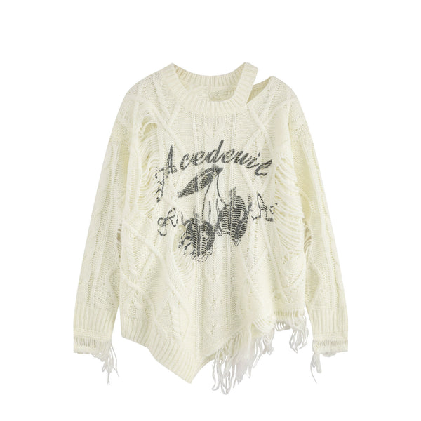 American Retro Irregular Knit Top