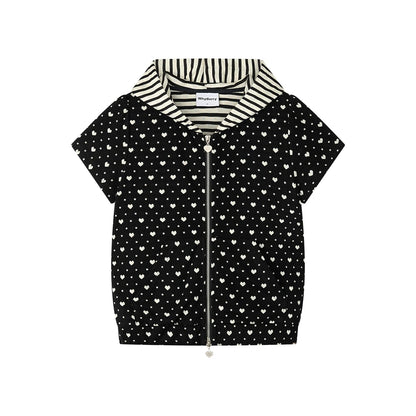 Love-Printed Hooded Jacket
