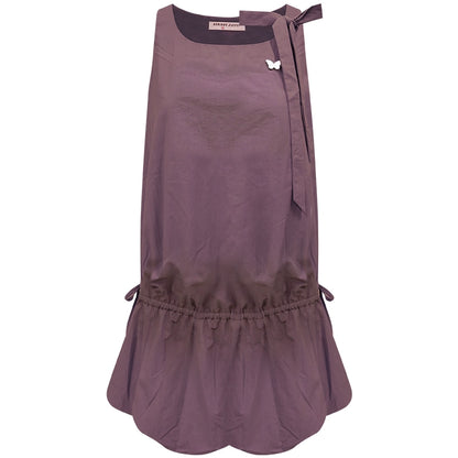 Retro Floral Purple Camisole Dress