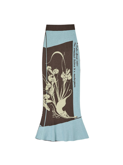 Purple Gold Hand-Painted Knitted Set-Up