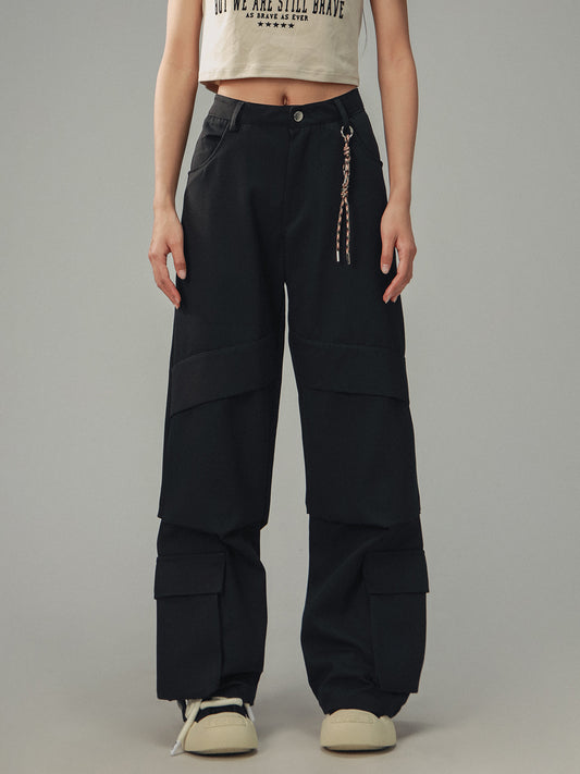 Sense Black Trousers Cargo Pants