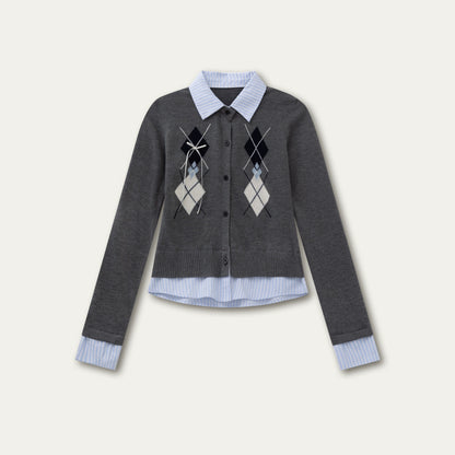 Vintage Collegiate Knit Sweater Top