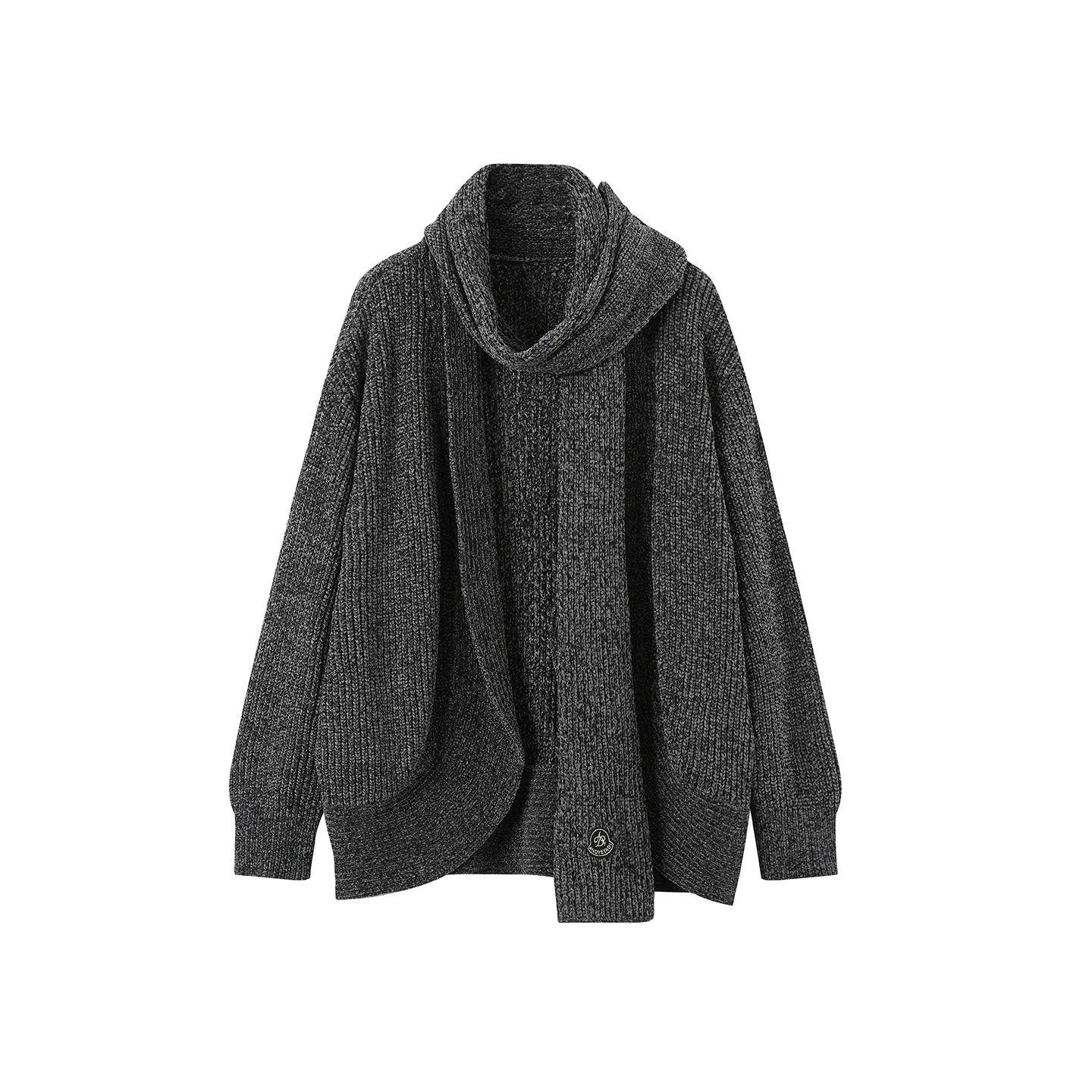 Chenille Knit Scarf Cardigan
