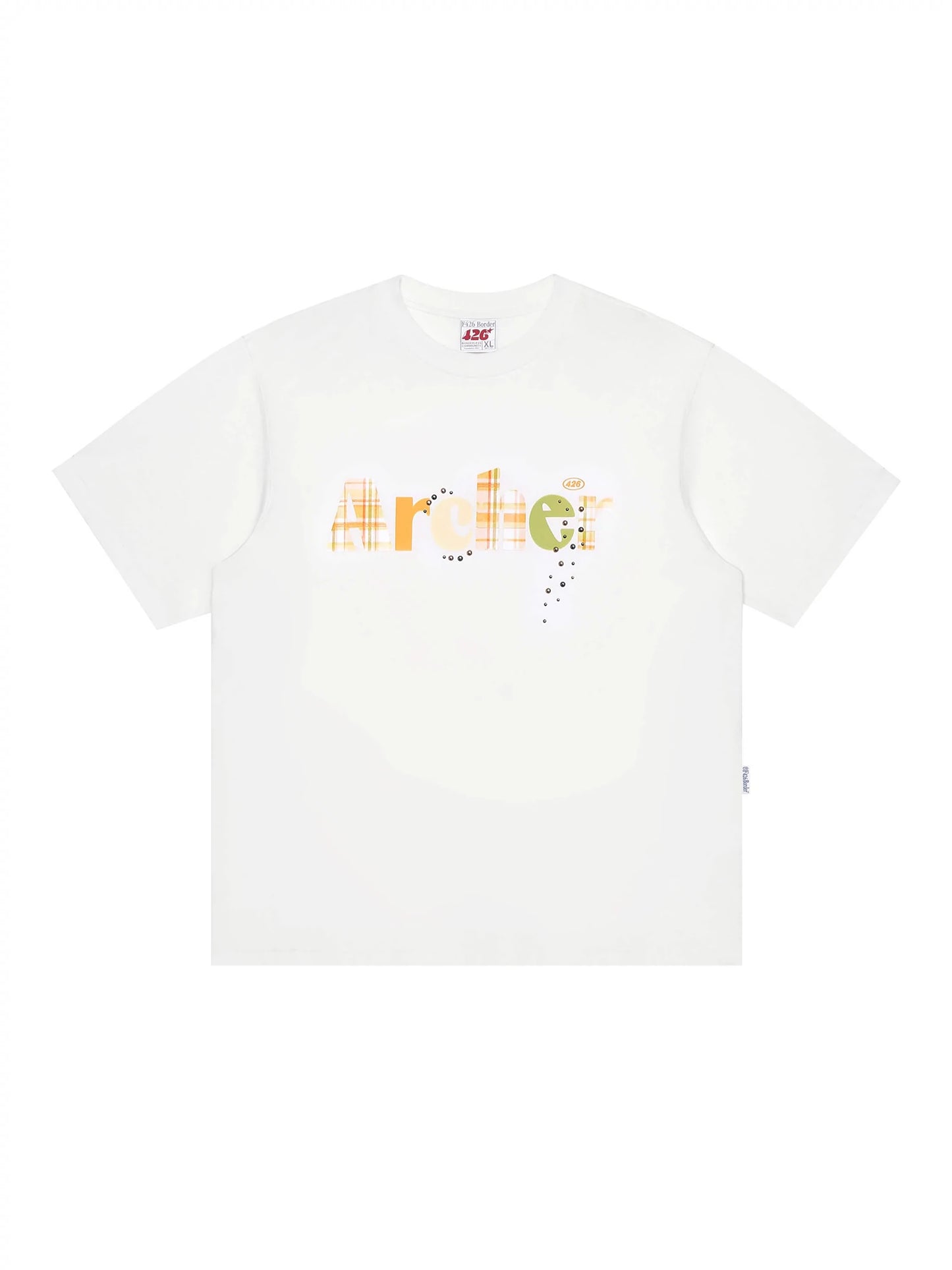 Check Letter Print T-Shirt