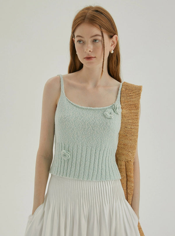 Vintage French Crochet Vest Top
