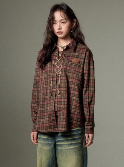 VINTAGE CHECKED LONG SLEEVE SHIRT