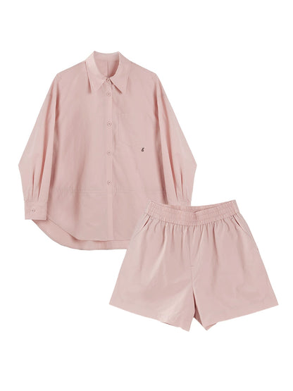 Salt-Sweet Pink Shirt and Shorts Set-Up