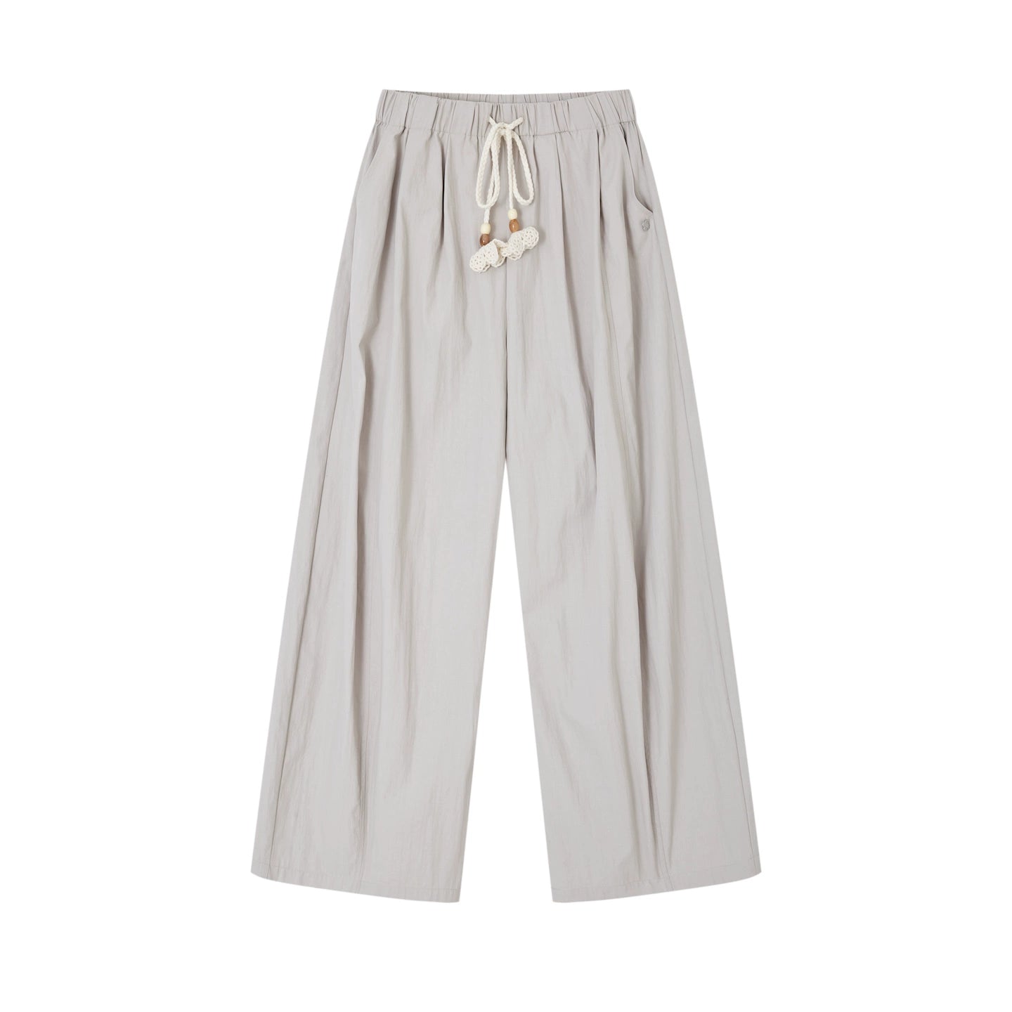 Wide-Leg Scimitar Pants