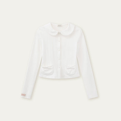 Printed Doll Collar Blouse Set-Up