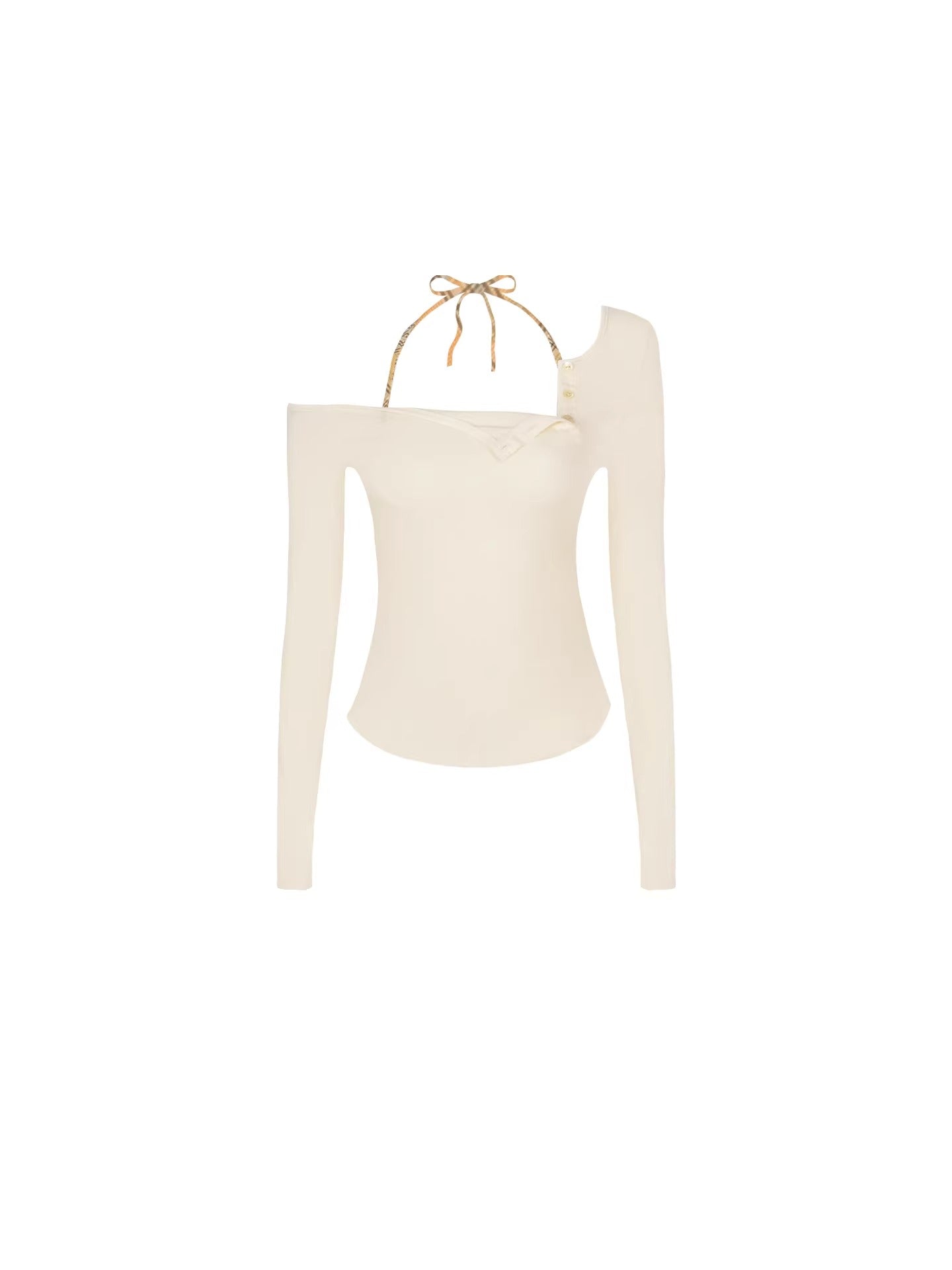 Off-Shoulder Plaid Corset and T-Shirt Matching Set