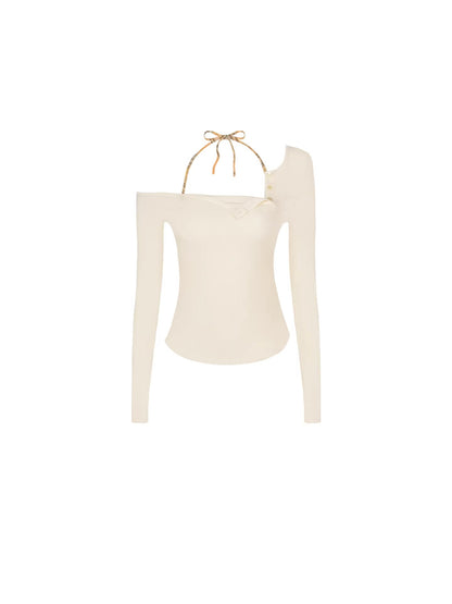 Off-Shoulder Plaid Corset and T-Shirt Matching Set