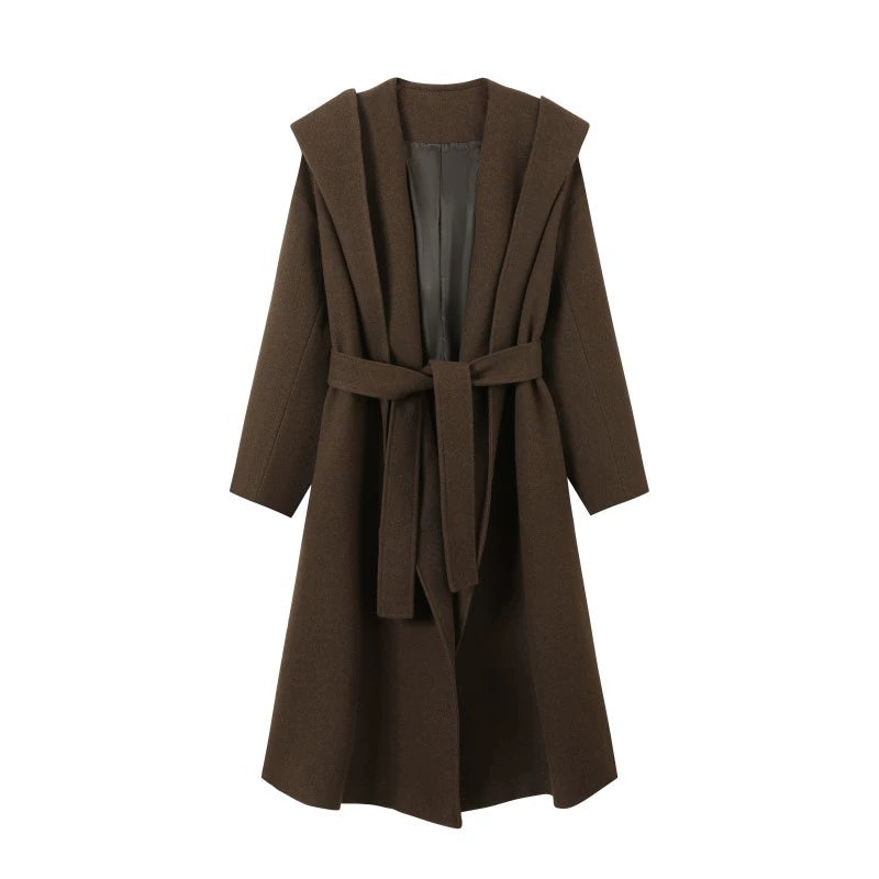 Woolen Wide-Leg Coat Set-Up