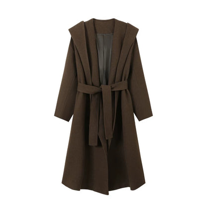 Woolen Wide-Leg Coat Set-Up