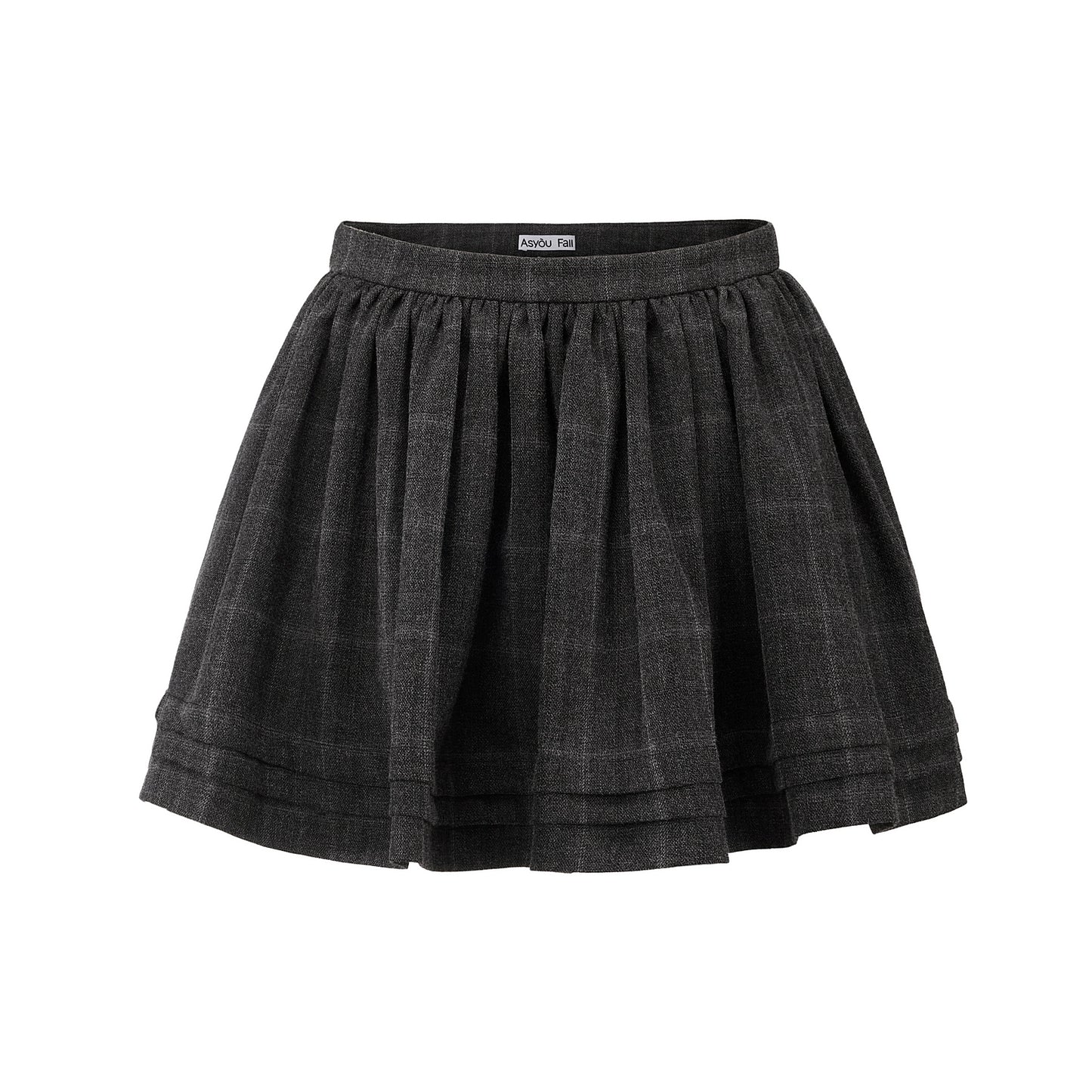 Plaid Doll Collar Blazer Skirt Set-Up