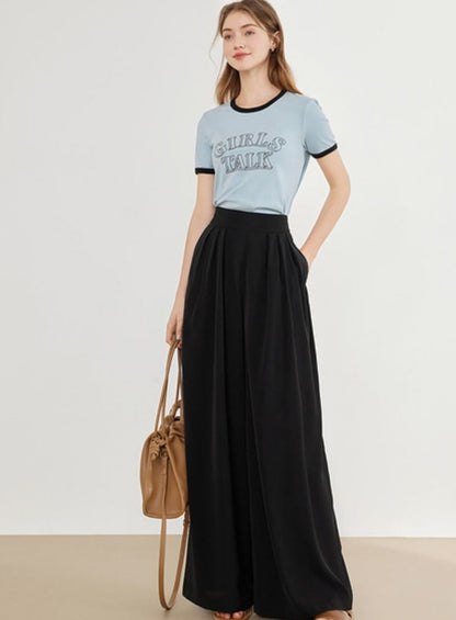 Relaxed Wide-Leg Casual Pants