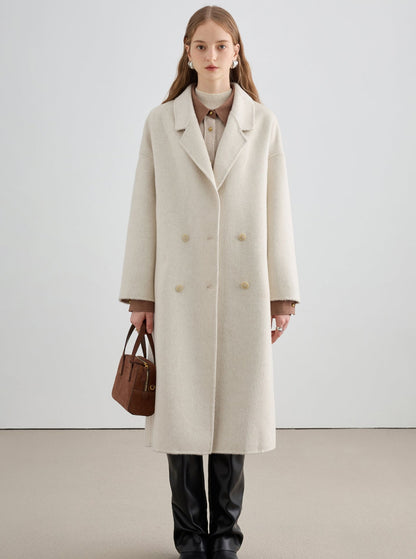 small medium-length woolen coat